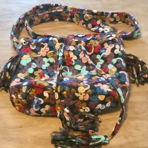 Beautiful Paisley print long strapped purse
